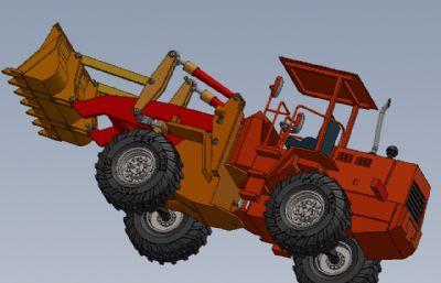 轮式装载机,铲车solidworks模型