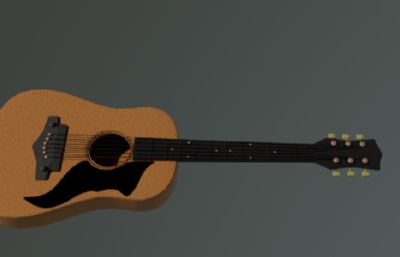 maya吉他模型