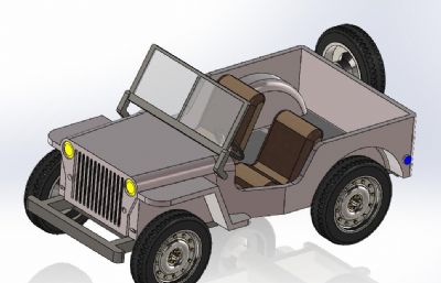 简易吉普车solidworks模型