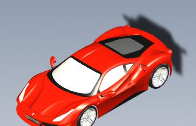 法拉利488 Spider 2017双座敞篷跑车外壳
