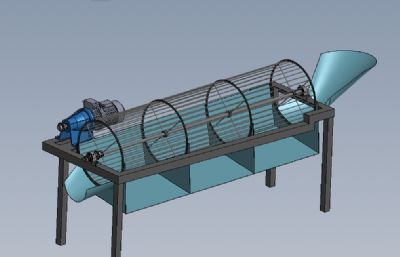 4级滚筒筛选机solidworks模型