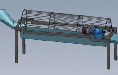 4级滚筒筛选机solidworks模型