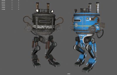 两款皮肤的蒸汽朋克科幻机甲,机械战甲
