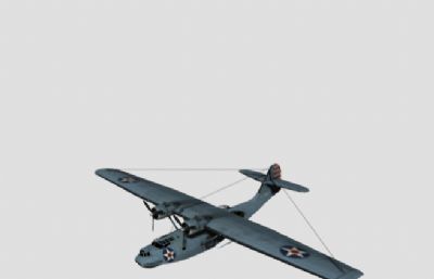 PBY-5A卡塔琳娜飞机OBJ模型