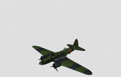 伊尔-4双发中型轰炸机OBJ模型