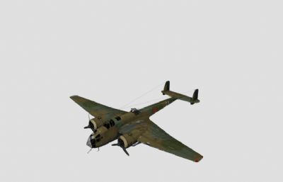 汉普登TB MK.I轰炸机OBJ模型