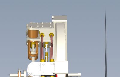 六缸径向蒸汽机step模型