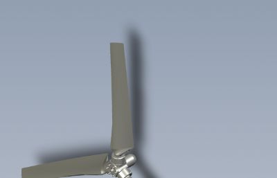 直升机尾翼螺旋桨step模型