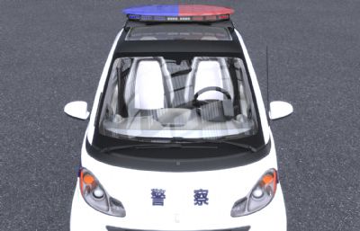 警察安保巡逻车max模型