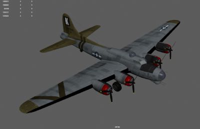 二战B17轰炸机,远程战略轰炸机