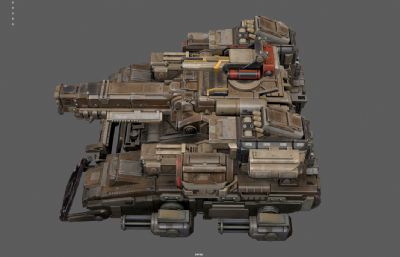 科幻游戏坦克,多地形战车,坦克大炮