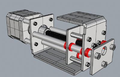 滑动轴台装置rhino模型