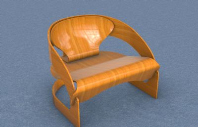 木制靠背椅rhino模型
