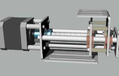 滑动轴台装置rhino模型