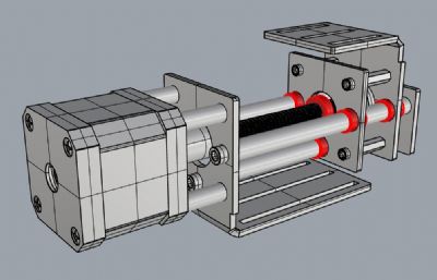 滑动轴台装置rhino模型