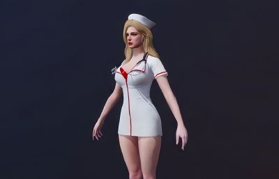 女护士max,stl模型