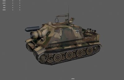 二战德国坦克低模