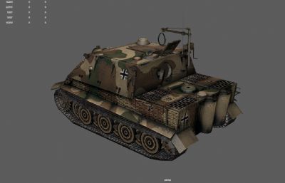 二战德国坦克低模