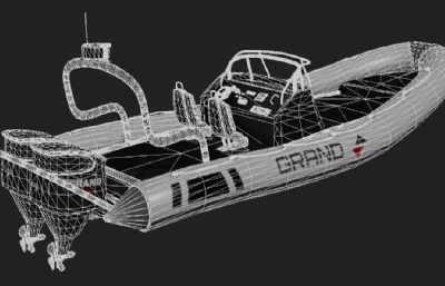 冲锋舟,皮划艇3dmax模型
