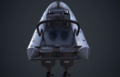 冲锋舟,皮划艇3dmax模型