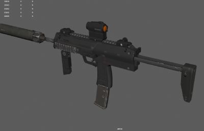 MP7A1型冲锋枪,消音器自动步枪