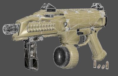冲锋枪3dmax模型