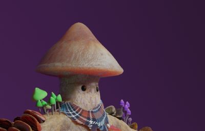 蘑菇人blender模型