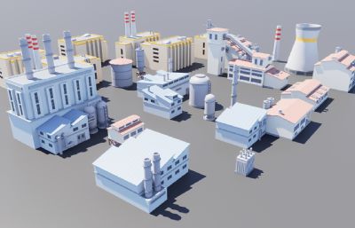 工业建筑配楼3dmax模型