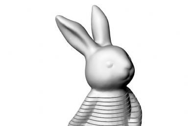 兔子stl 3D打印模型
