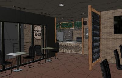 咖啡馆3D模型