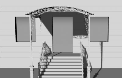 楼梯入口遮雨棚,遮阳棚rhino模型