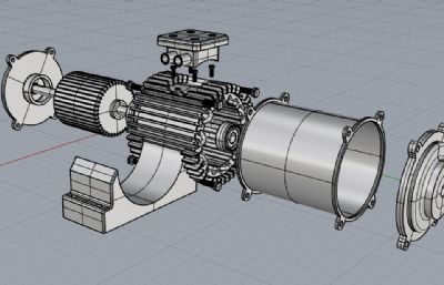 电机,马达rhino模型