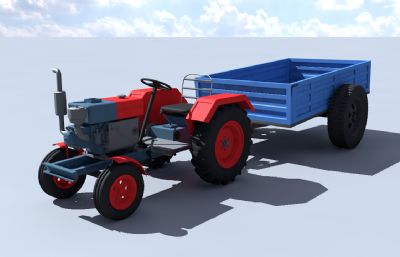 拖拉机FBX模型