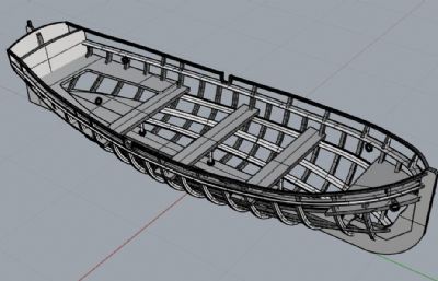 木船框架结构rhino模型