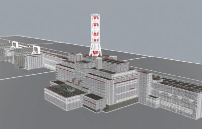 切尔诺贝利核电站3dm,skp模型