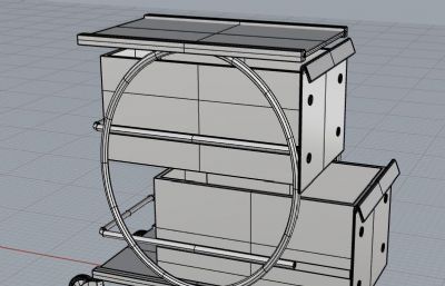 可移动式抽屉柜rhino模型