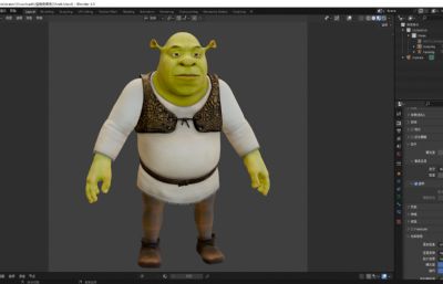 怪物史莱克blender模型