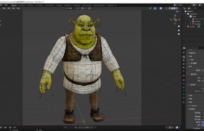 怪物史莱克blender模型