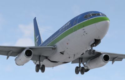 波音737-200客机,民航飞机,带驾驶室乘客舱,7种涂装