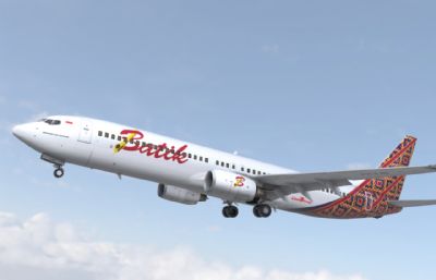 波音737-900er客机3dmax模型