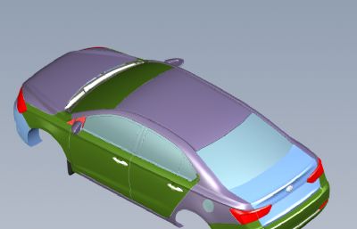 轿车车壳solidworks模型