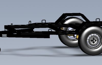 三轮拖车架solidworks模型