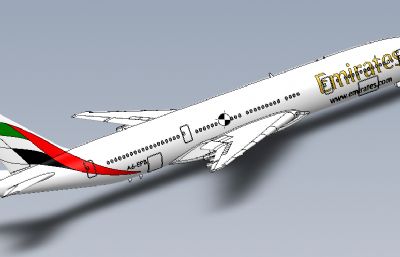 波音777-300er客机solidworks模型