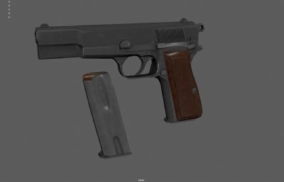 勃朗宁手枪,M1911手枪游戏低模