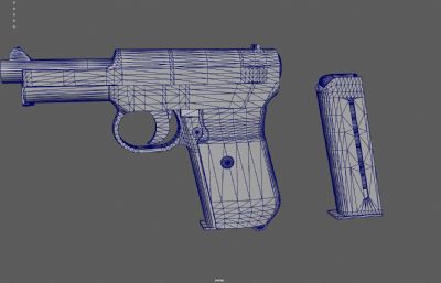 游戏里的手枪+弹夹塌陷文件