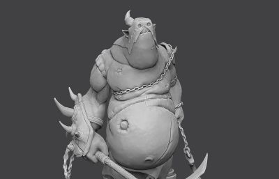 屠夫,刀斧手游戏怪物zbrush模型