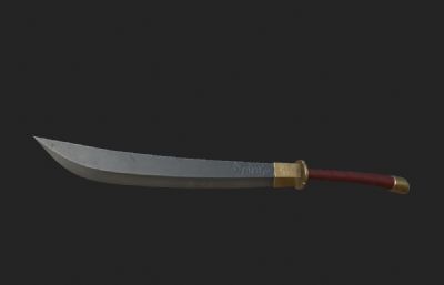 中式龙纹宝刀,古代刀