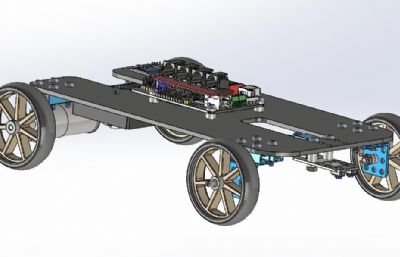 小车,平衡车底盘solidworks模型