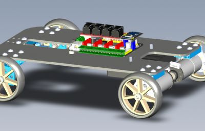 小车,平衡车底盘solidworks模型