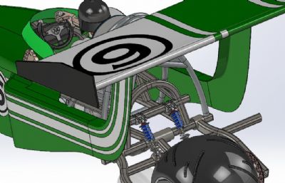 四款卡丁车,三轮赛车solidworks模型